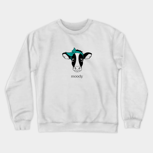 Cow - Moody Crewneck Sweatshirt by Triple R Goods